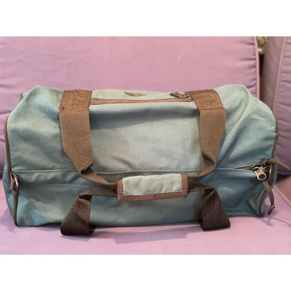 The North Face Base Camp Voyager Duffel Bag Khaki Brown VGUC No Strap